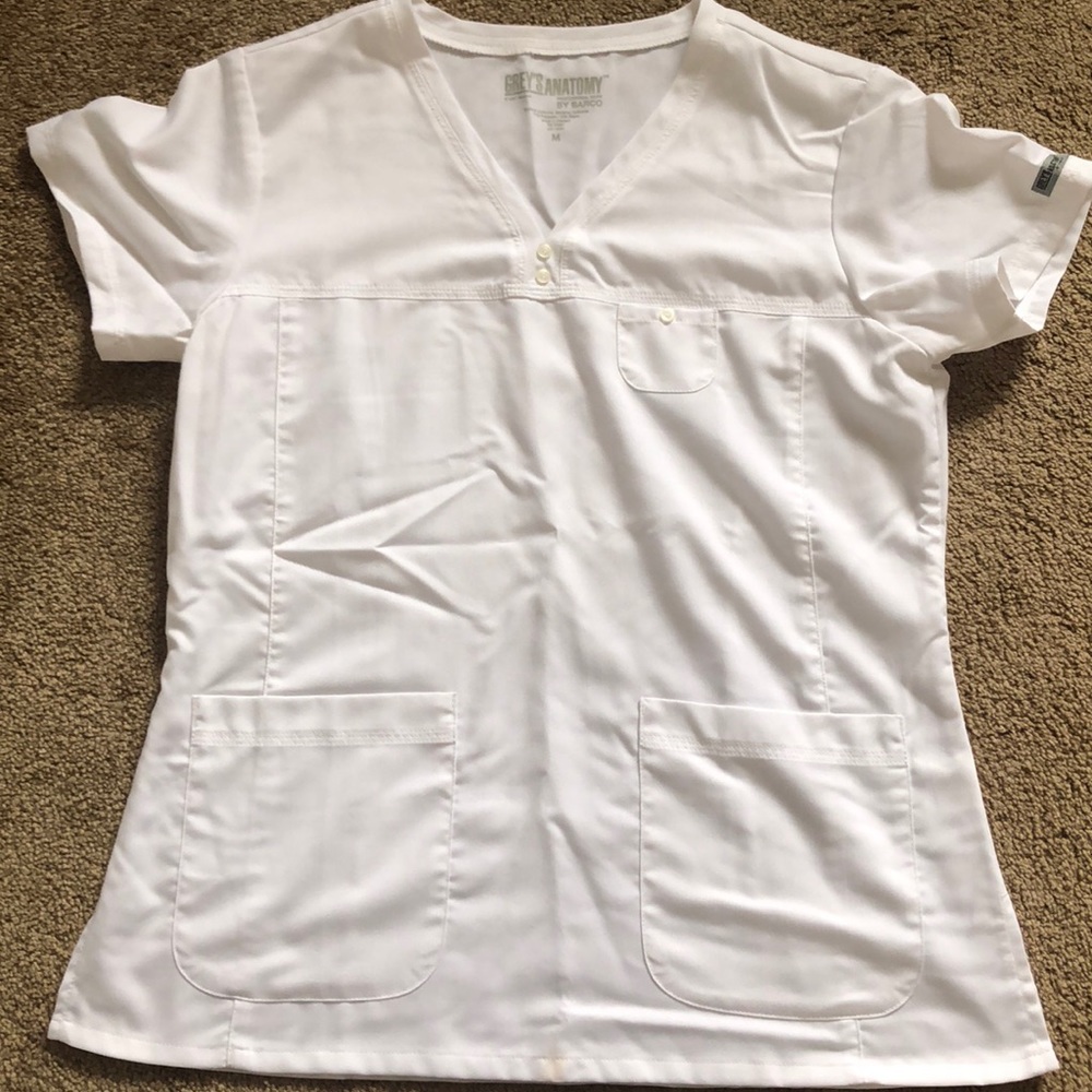 White Scrub Top